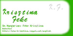 krisztina feke business card